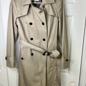 Banana Republic Classic Beige Trench Coat Belted Double Breasted Women’s Small